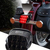 NTHREEAUTO smoked lens LED tail light assembly with wiring adapter for Harley Davidson motorcycles - view 5