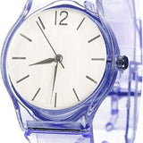 Zeoine purple analog kids wristwatch with black dial, round face, and adjustable buckle strap for boys and girls - view 2