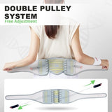 Allgu gray lumbar support back brace size large with adjustable pulley straps and breathable mesh for lower back pain relief - view 5