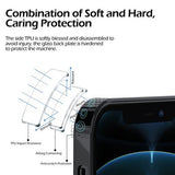 Ubeesize crystal clear shockproof case for iPhone 13 showing hard PC back and black TPU bumper corners - view 3