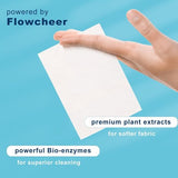 Flowcheer lavender laundry detergent sheets 30 count biodegradable plastic-free packaging on white background - view 3