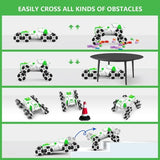 UJYY white 8-wheel robot dog remote control stunt car with LED lights and mist spray effect for kids - view 3