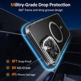 MATEPROX clear diamond rhinestone iPhone 16 Pro MagSafe case with tempered glass back and screen protector included - view 6