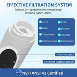 Three white SETFEEL SE021 refrigerator water filters replacing Bosch UltraClarity 11034152 REPLFLTR10 BORPLFTR10 - view 4