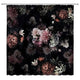 Boho Floral Shower Curtain 70x70" – Pink Black Watercolor with 12 Hooks