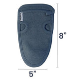 Two silver grey nylon exfoliating gloves laid flat, textured body scrubber pair for dead skin removal - view 2