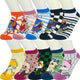 10 Pairs Monster & Anime Cat Ankle Socks – Kids & Adults One Size