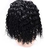viviaBella 14-inch afro jerry curly human hair ponytail extension in natural black with two claw clips, 80 grams