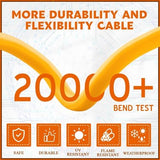 Yellow and black NEMA 10-30P male to 6-30R female dryer adapter with 10AWG copper wiring, 12-inch length - view 7