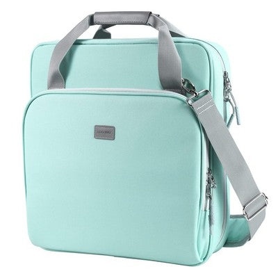 Losong light blue 2-inch 3-ring zipper binder with removable shoulder strap and multiple pockets for 500 sheets