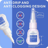 Mekerui G-1 nail glue gel and R-1 remover kit with grinding strips and applicator sticks for press-on nails - view 8