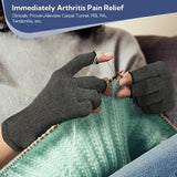 TFUSOM dark slate gray fingerless compression gloves for arthritis hand pain relief, medium size, unisex - view 2