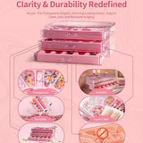 Geyiie 314-piece nail art and bead bracelet kit with beads, charms, glitter, tools, and 5 nail polishes in 3-tier acrylic storage box - view 7