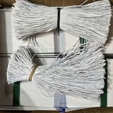 Stack of rectangular coated paper baggage claim check tags numbered in bold red on white, with tear-off stub and transfer tape backing - view 8