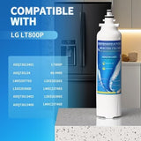 Two white QVGQW refrigerator water filters replacing LG LT800P ADQ73613401 Kenmore 9490, 7.7 inches tall - view 2