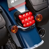 NTHREEAUTO smoked lens LED tail light assembly with wiring adapter for Harley Davidson motorcycles - view 4