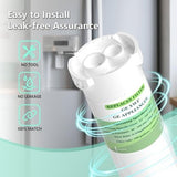 Three white NAINCR XWF refrigerator water filters no chip replacement for GE GFE24 GNE25 GNE27 GSS25 - view 5