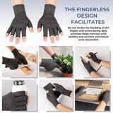 TFUSOM dark slate gray fingerless compression gloves for arthritis hand pain relief, medium size, unisex - view 7
