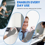 Light gray fingerless compression gloves with anti-slip dot gel palms for arthritis pain relief, size medium - view 6