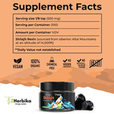 ZHerbika pure Himalayan shilajit resin jar 300mg with 75% fulvic acid and 85+ trace minerals for energy - view 3