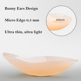 APOWUS beige silicone adhesive push up sticky bra with nipple covers for backless strapless dresses, sizes A-C - view 3