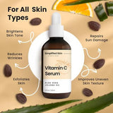 Simplified Skin 20% Vitamin C facial serum 2 oz bottle for anti-aging dark spot and brightening treatment - view 3