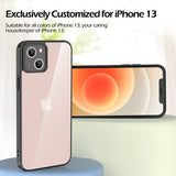 Ubeesize crystal clear shockproof case for iPhone 13 showing hard PC back and black TPU bumper corners - view 7