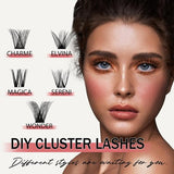 160 piece DIY lash cluster kit with mixed 8 to 18mm D curl lengths in a luxury storage case with tweezers - view 3