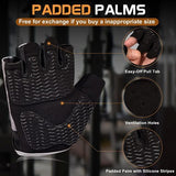 Sunnex grey fingerless gym gloves for women with silicone wave palm padding and breathable mesh back, size medium - view 2