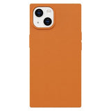 Cocomii golden brown slim matte leather iPhone 14 Plus case showing microfiber lining and reinforced corners - view 2