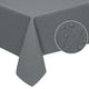Easy-Going 60x120" Waterproof Faux Linen Tablecloth - Dark Grey