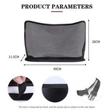 Black faux leather car handbag holder wedged between front seats to keep purse secure while driving - view 2
