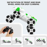 UJYY white 8-wheel robot dog remote control stunt car with LED lights and mist spray effect for kids - view 5