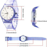 Zeoine purple analog kids wristwatch with black dial, round face, and adjustable buckle strap for boys and girls - view 5