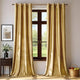 BULBUL Gold Velvet Blackout Curtains 84" - 2 Panel Grommet Set