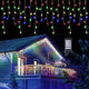 HISHINY 400 LED Multicolor Icicle Christmas Lights 32ft – 8 Modes & Timer