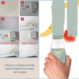 Three CPOGEBD white wall repair touch-up rollers with pre-loaded bluish-white latex paste for DIY wall patch repair - view 2