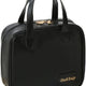 YNGVE Black PU Leather Waterproof Travel Makeup Bag & Toiletry Organizer