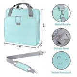 Losong light blue 2-inch 3-ring zipper binder with removable shoulder strap and multiple pockets for 500 sheets - view 4