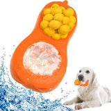 MateeyLife freezable rubber chew toy with hollow treat-dispensing center for medium and large dogs teething relief