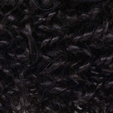 viviaBella 14-inch afro jerry curly human hair ponytail extension in natural black with two claw clips, 80 grams - view 2