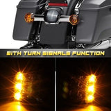 NTHREEAUTO smoked lens LED tail light assembly with wiring adapter for Harley Davidson motorcycles - view 2