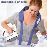 UIEYEE blue cordless neck and shoulder massager with heat and 4D kneading nodes shown on white background - view 6