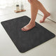 TYUU Black Non Slip Bath Mat 16x24 – Thin, Quick Dry & Washable