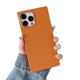 Cocomii golden brown slim matte leather iPhone 14 Plus case showing microfiber lining and reinforced corners - view 3