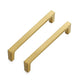 Ravinte 5" Brushed Brass Square Cabinet Pulls – 10-Pack Zinc Drawer Handles