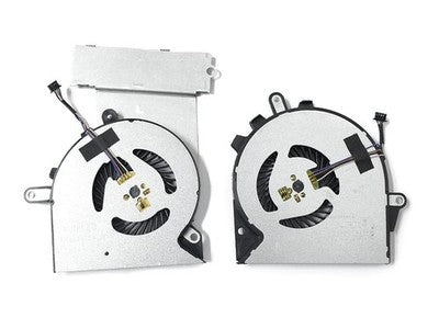 CyanWind CPU and GPU cooling fan set for HP Omen 15-CE 17-AN laptops, silver metal and plastic, 3-pin connector