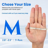 Dim grey fingerless arthritis compression gloves with anti-slip dot grip pattern on palm, shown on hand for pain relief - view 7