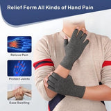 TFUSOM dark slate gray fingerless compression gloves for arthritis hand pain relief, medium size, unisex - view 5