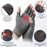 TFUSOM dark slate gray fingerless compression gloves for arthritis hand pain relief, medium size, unisex - view 4